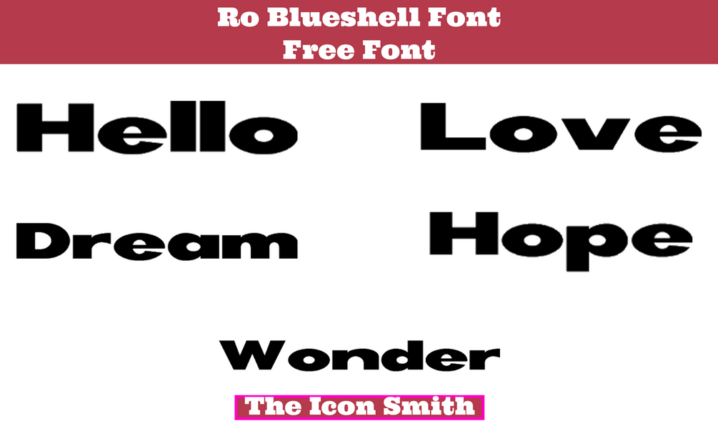 Free Ro Blueshell Font F80421