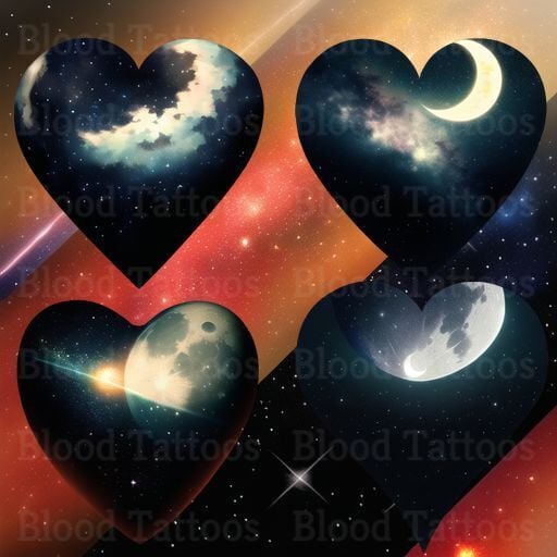 Starry Heart Tattoos