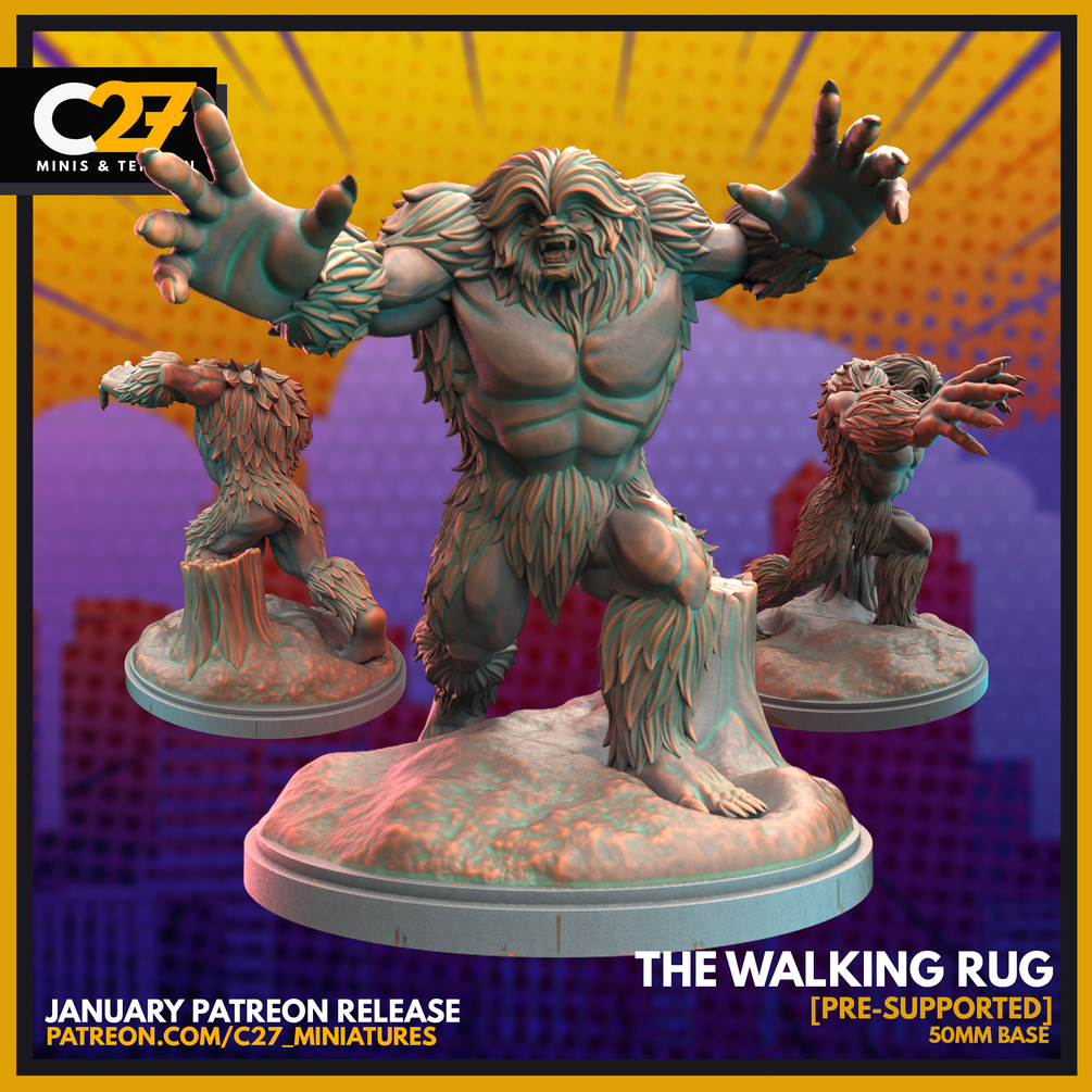 The Walking Rug with 50mm Base [Pre-supported]