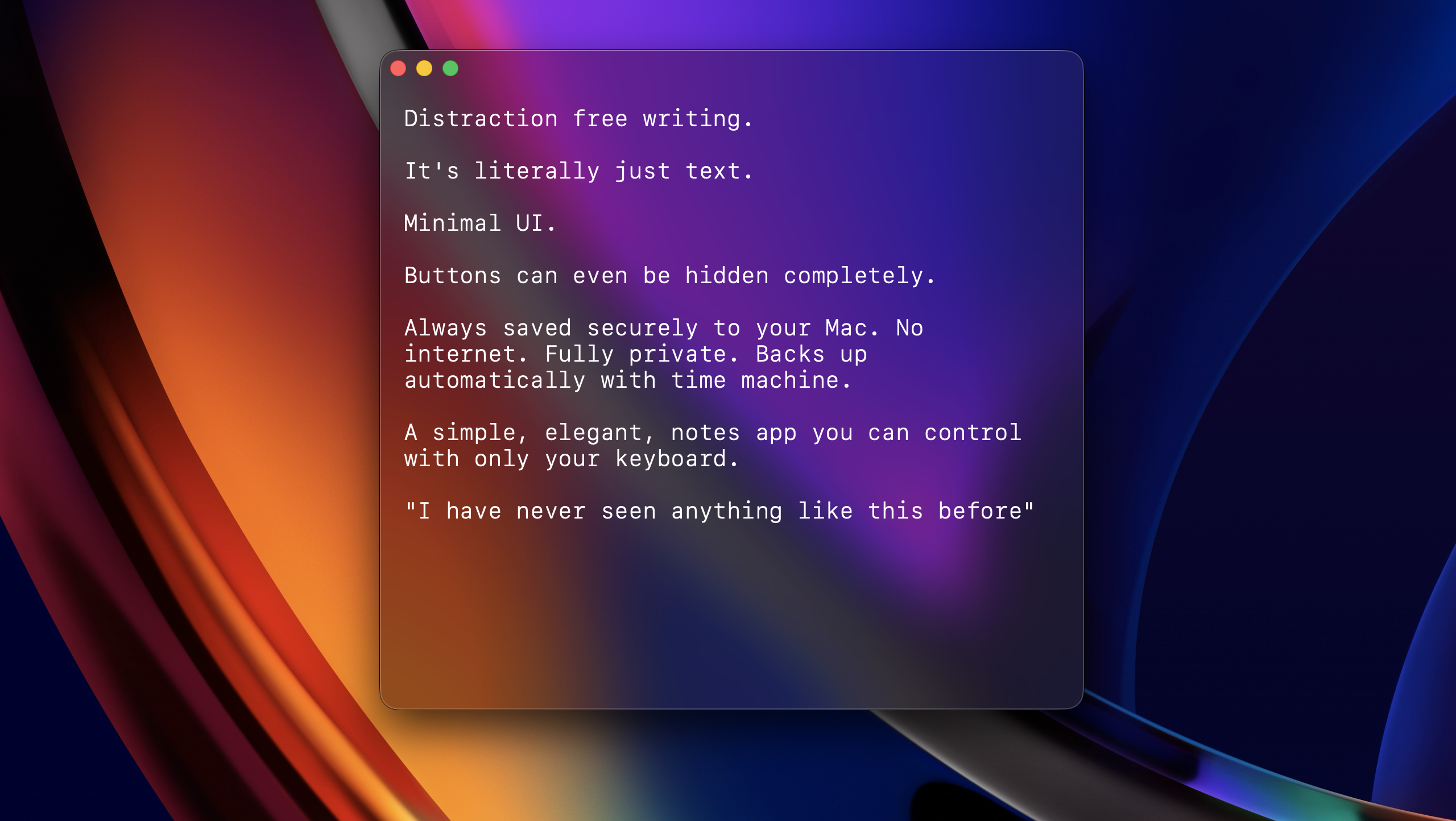 Glassnote Mac sticky note window screenshot
