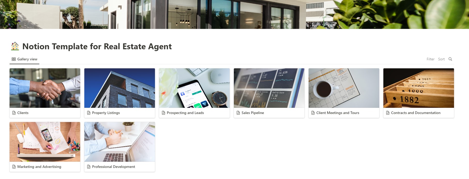 Notion Template for Real Estate Sales Agent