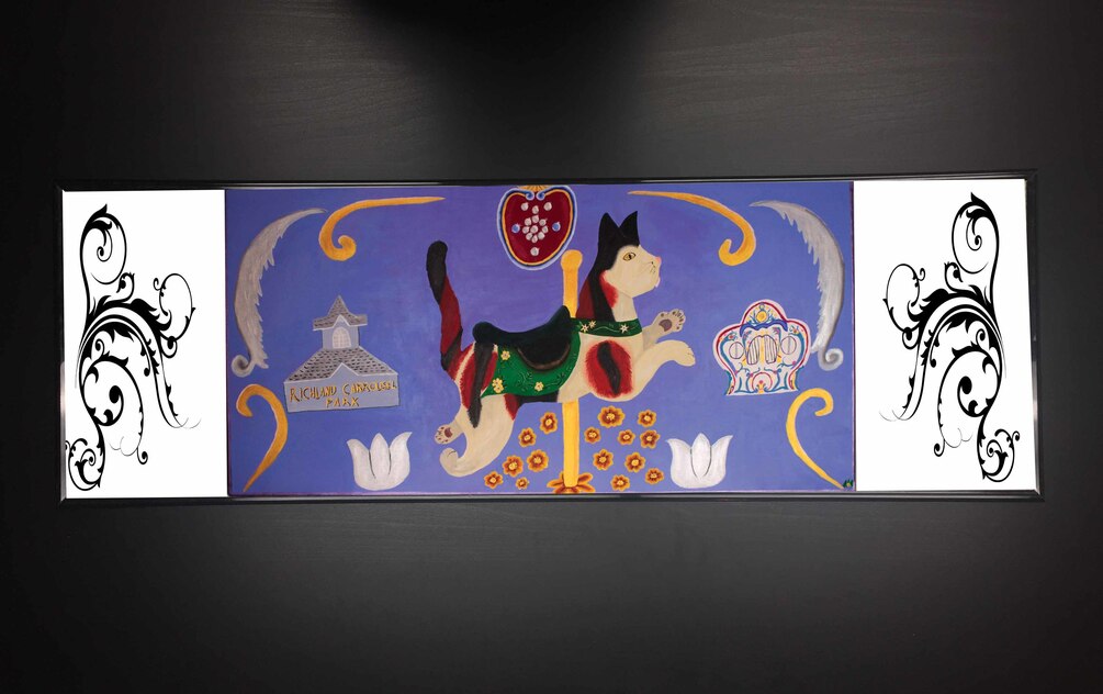 36x11-richland-carrousel-cat-framed-poster-by-jessika-price