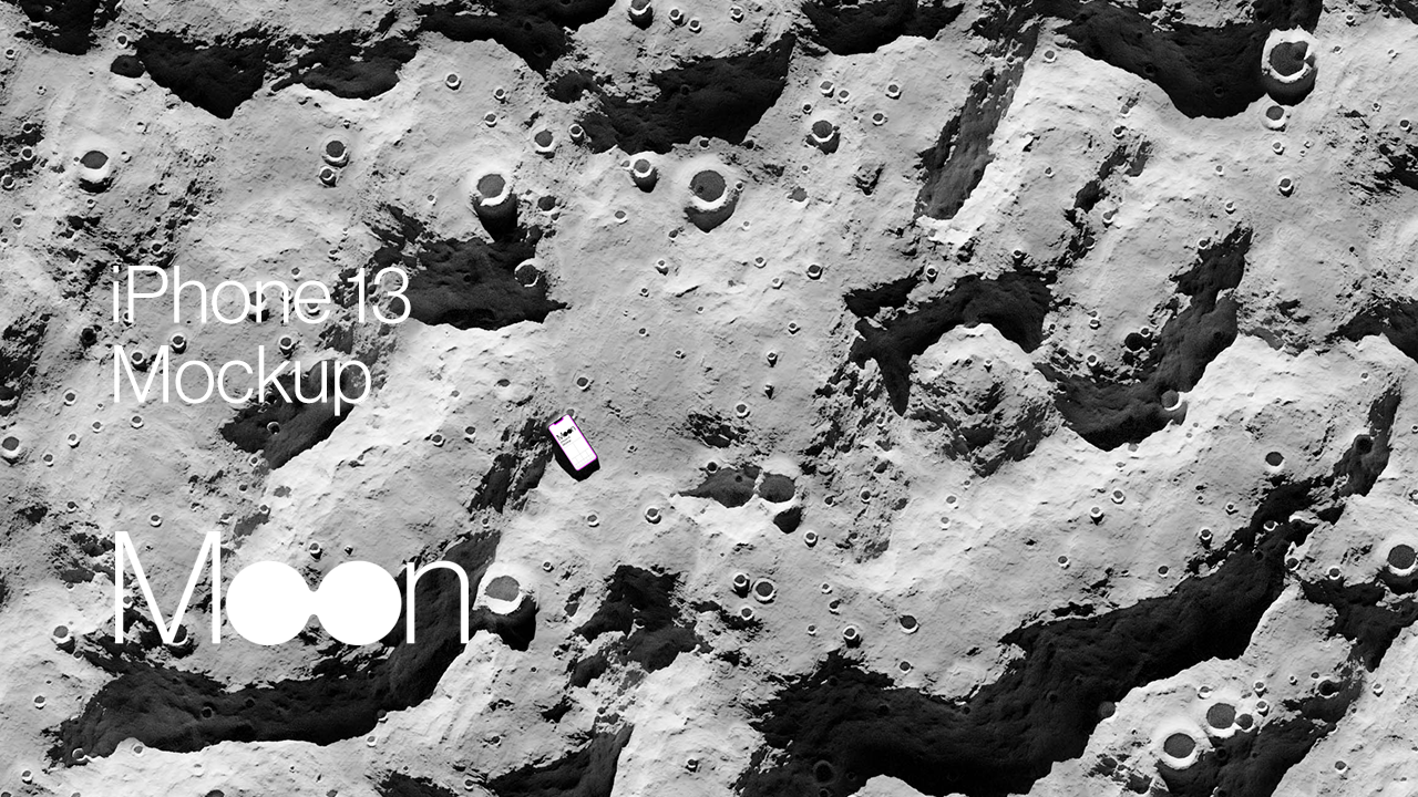 iPhone 13 Moon Mockup PM07