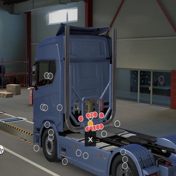 * [rear exhaust tuning part] Scania NG Ronny Ceusters exhaust short by WC007 D3SIGN