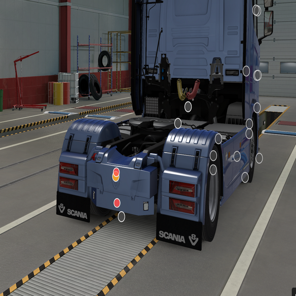 [rear bumper tuning part] Scania NG rear bumper NEW 2024 double led lights special by WC007 D3SIGN