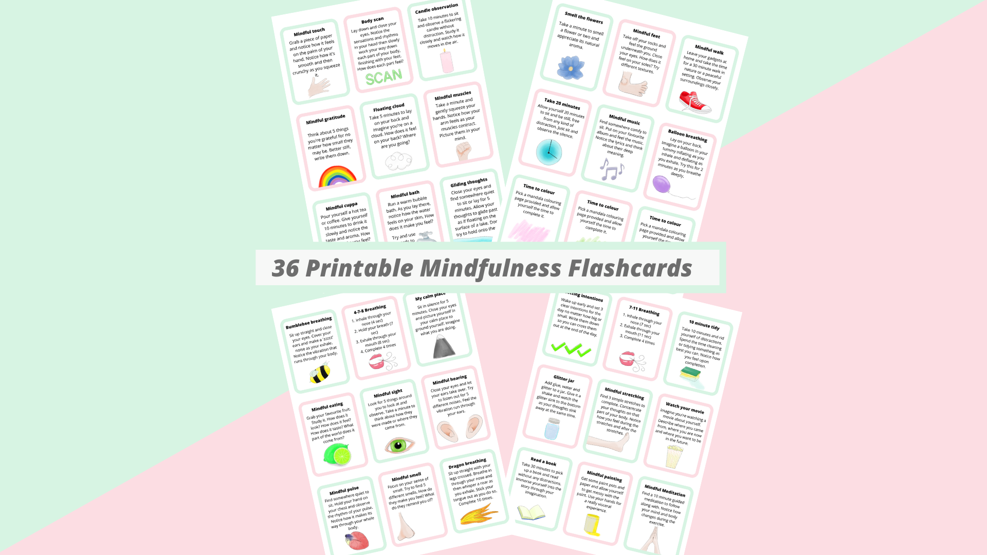 36 Printable Mindfulness Flashcards for Free Printable Mindfulness Cards For Adults