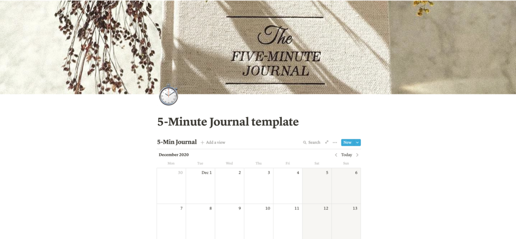 Notion 5-Minute Journal