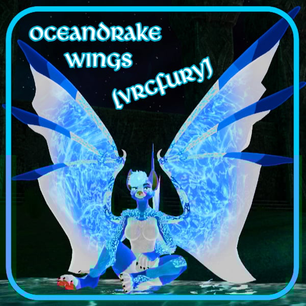 OceanDrake Wings For Vrchat (VRCFURY) by SilverVeil