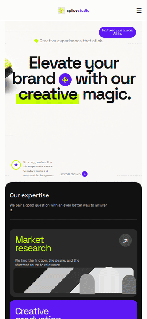 Desktop screenshot for Splice Studio — Creative Agency Website Template