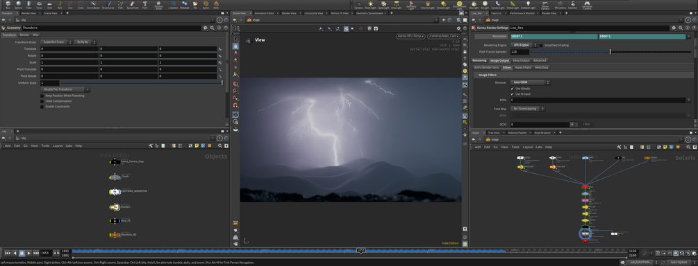 Houdini Lightning Generator