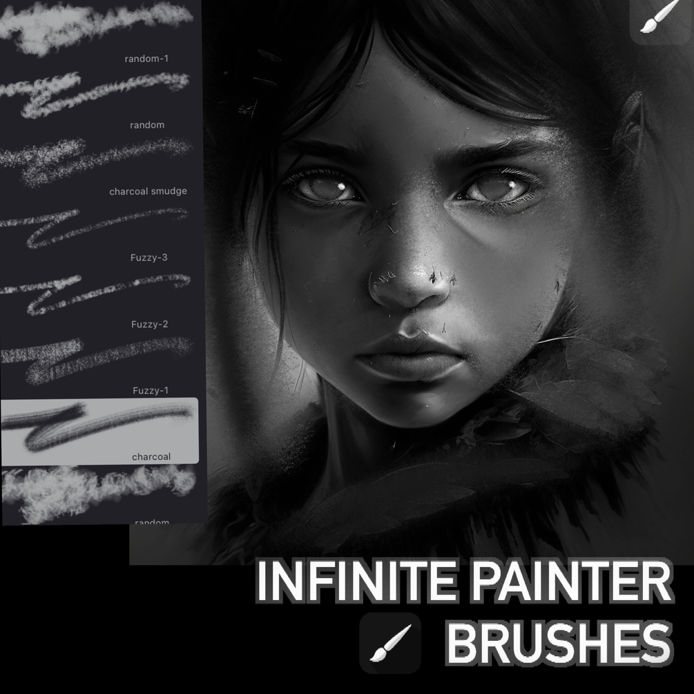 Charcoal brushes for infinite Painter