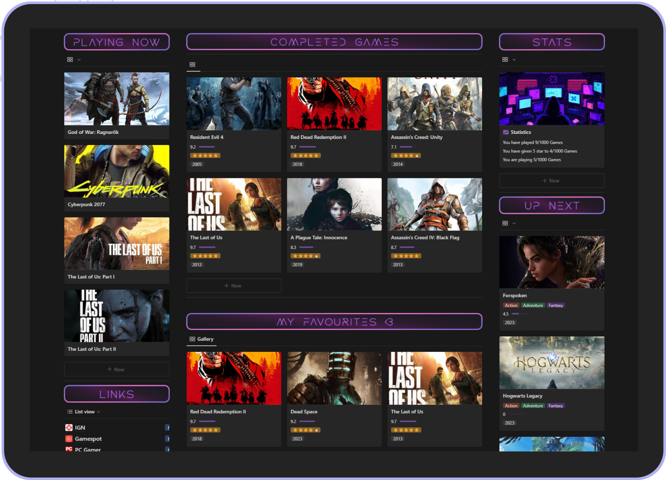 GameLog The Ultimate Gaming Tracker for Notion !Notion