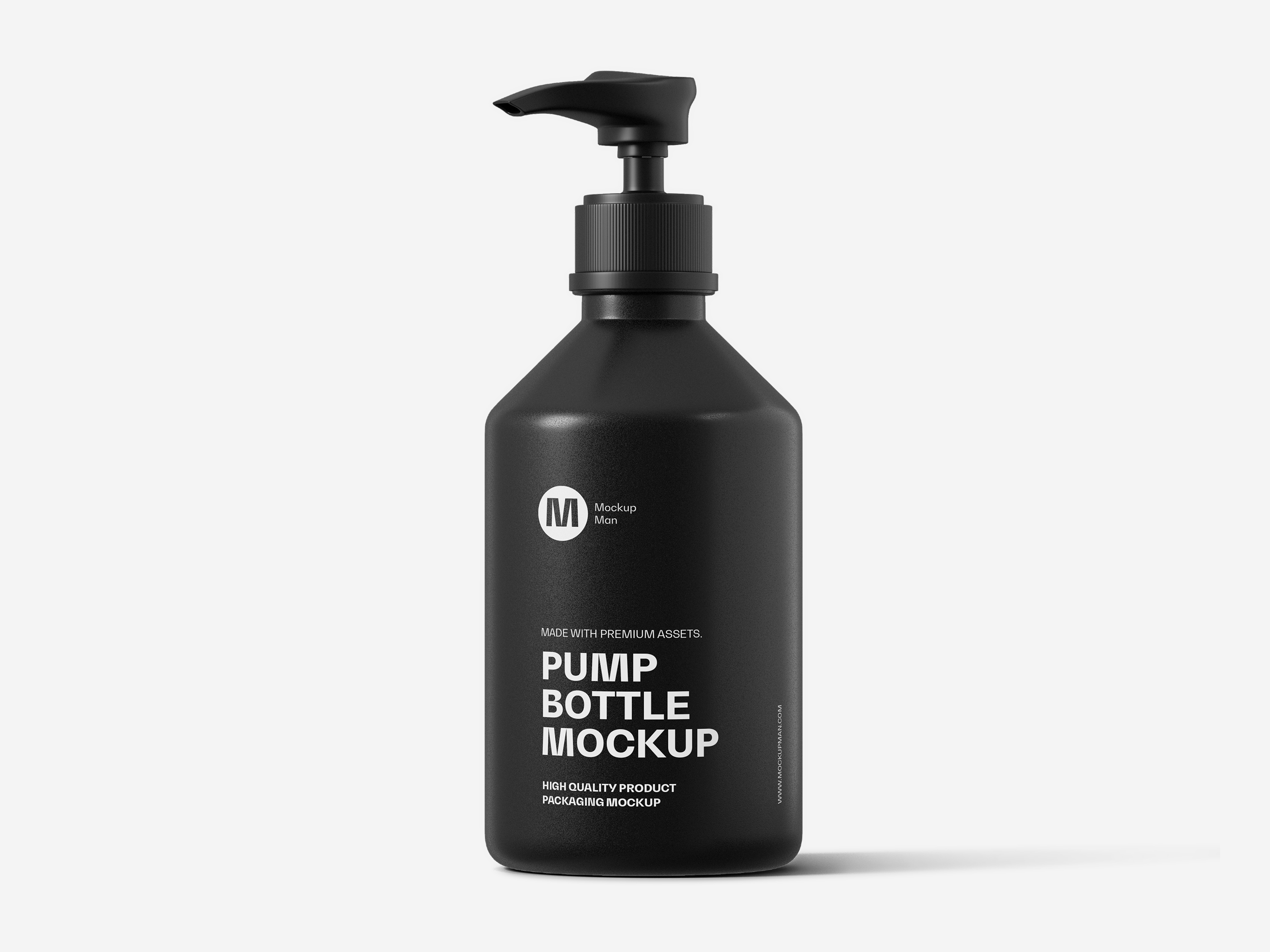 Free Matte plastic pump bottle mockup