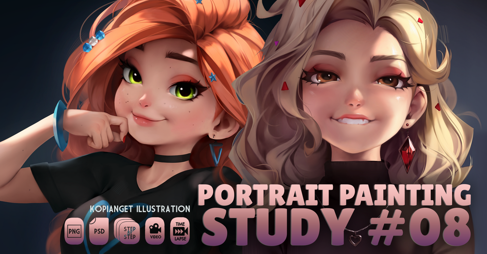 Portrait Painting Study 08 Pack