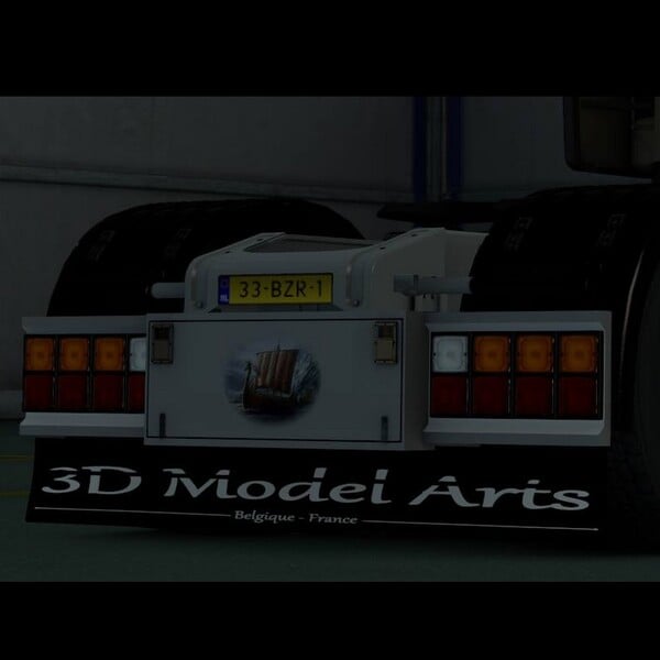 Pare choc arrière type ronny for rjl T,T4,RS,R4 by 3D model art ets2