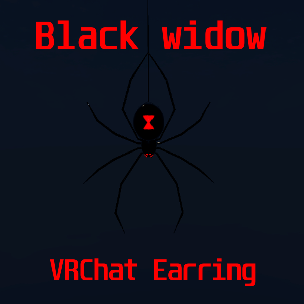 Black widow earring