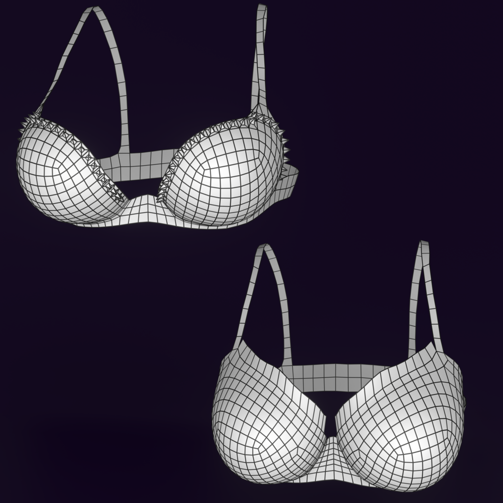 Woman simple bra 3D model