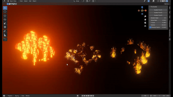 图片[2]-Blender模型火焰散布插件 Fire Scatter v1.1.0 For Blender 3.0 +