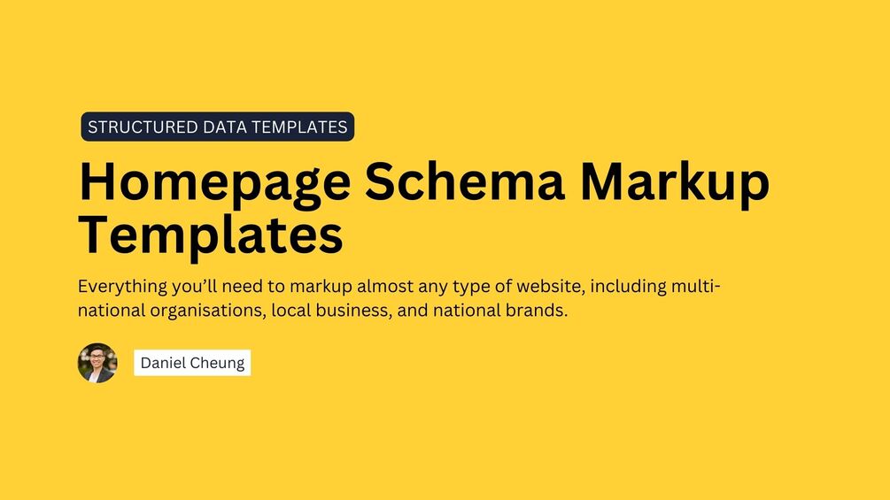 Schema Markup Templates For Homepages | 6x Examples Included