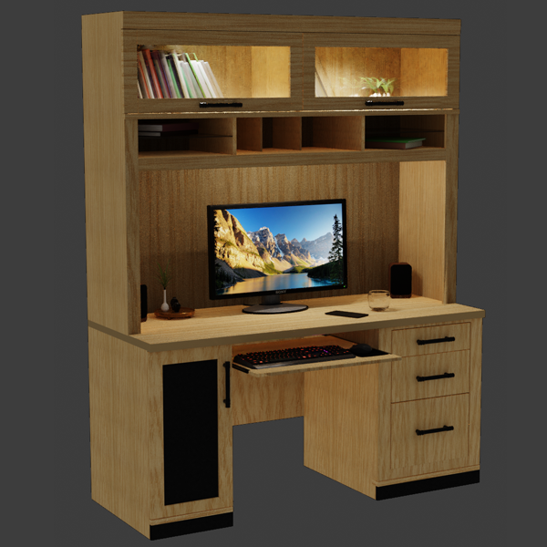 Sauder Desk Hutch Oak