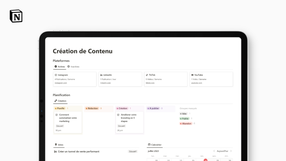 Création de Contenu