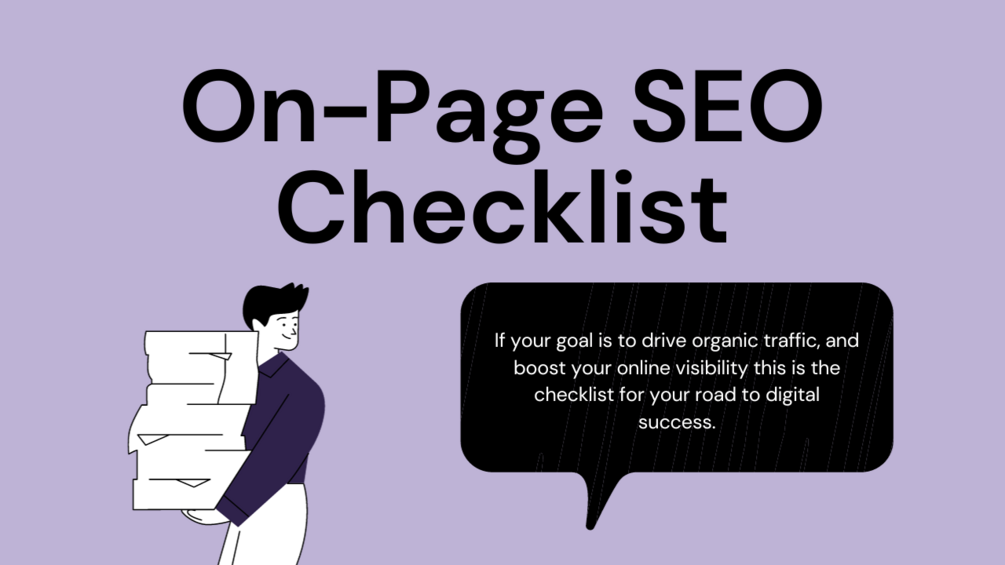The Only On-Page SEO Checklist You'll Ever Need.