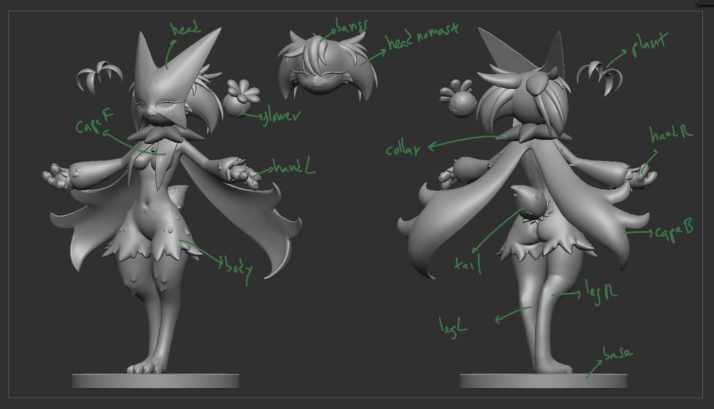 Pokemon Gardevoir 3D model 3D printable