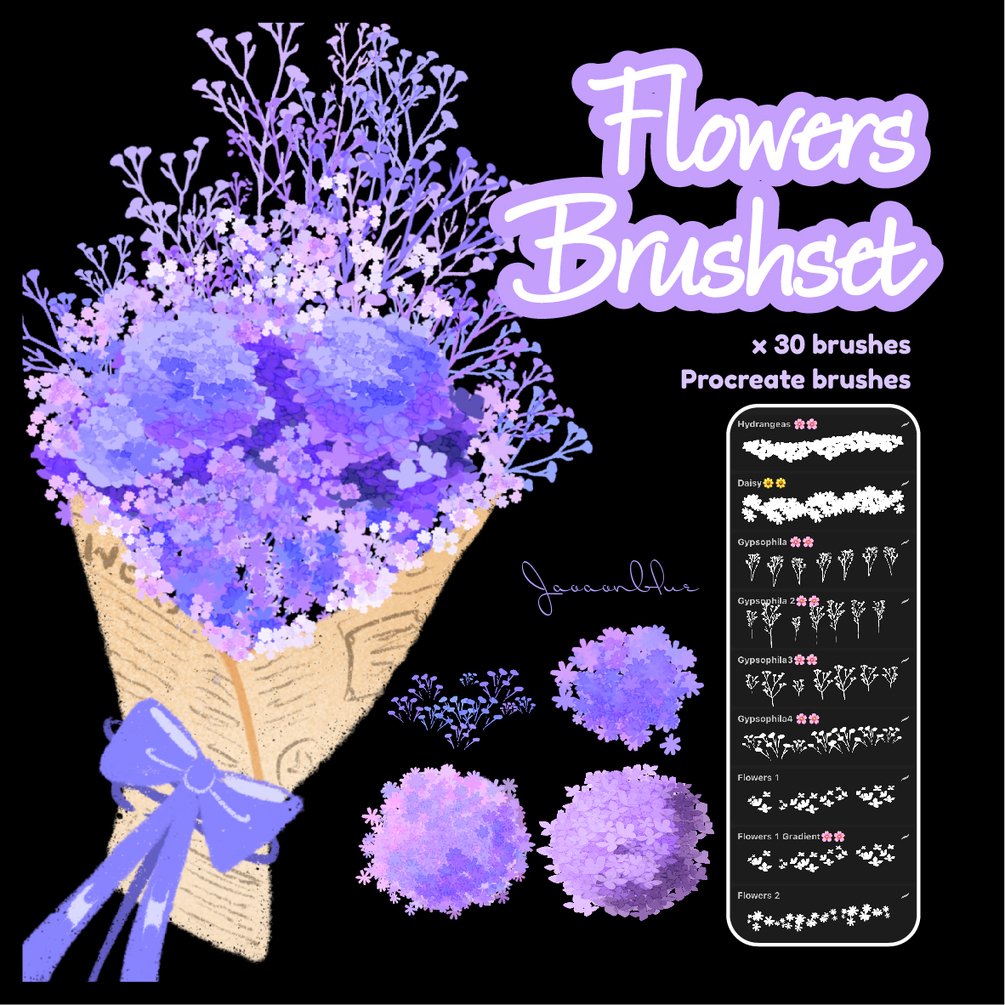 procreate flowers brush free