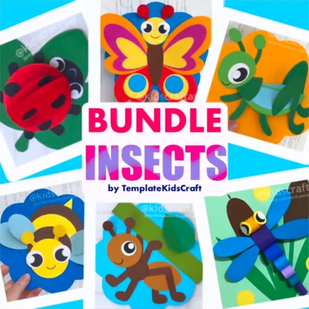 BUNDLE Bug Insect Summer Spring Crafts Dragonfly Ladybug Ant Bee ...