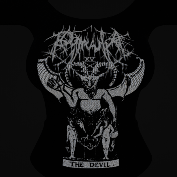 Black Gothic Flared Bell Sleeve Shirt - Tarot The Devil  - FBX VRChat Clothing *2023* Commercial use