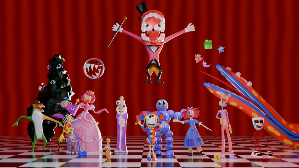 The Amazing Digital Circus (TADC) blender model pack