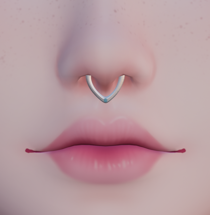 Heart hot sale septum piercing