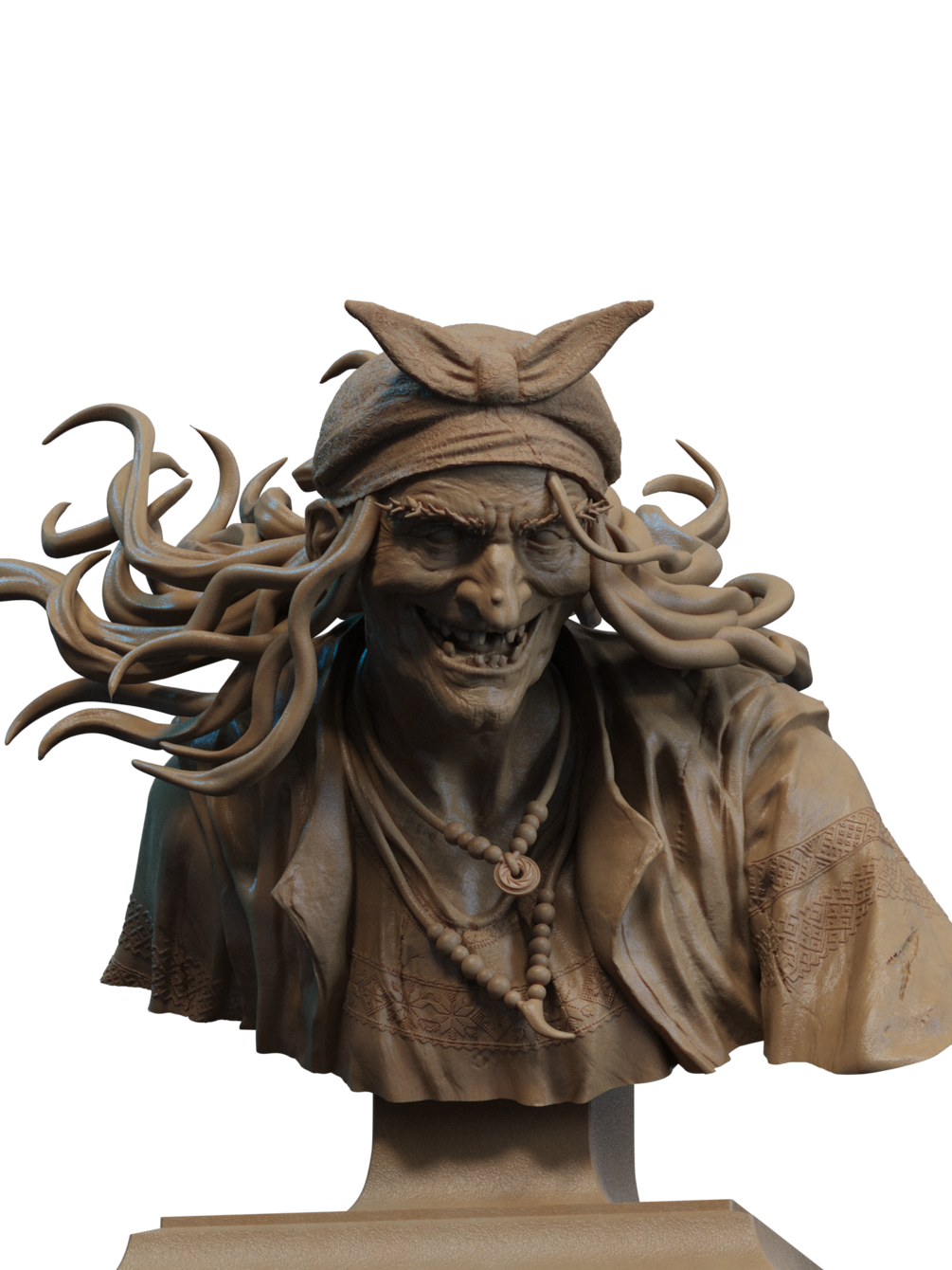 Baba Yaga Bust 3D Print