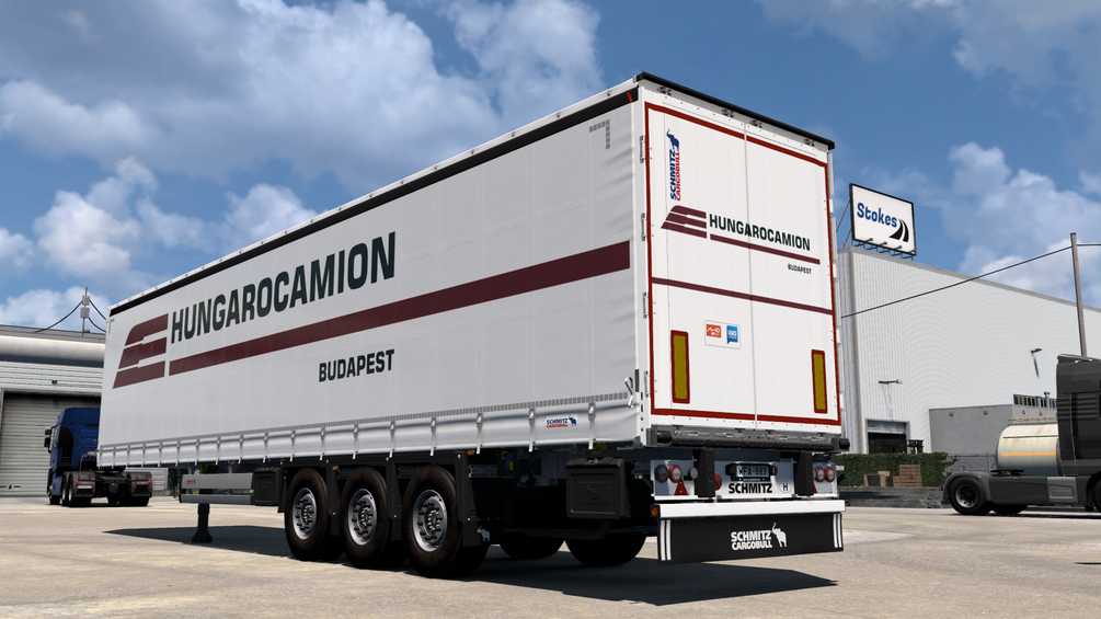 HUNGAROCAMION (White) skin for Schmitz trailer dlc . ETS2 by ANGYALFOLDI