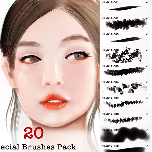 Nilyn Procreate | 20 special Brushes Pack by Nilyn