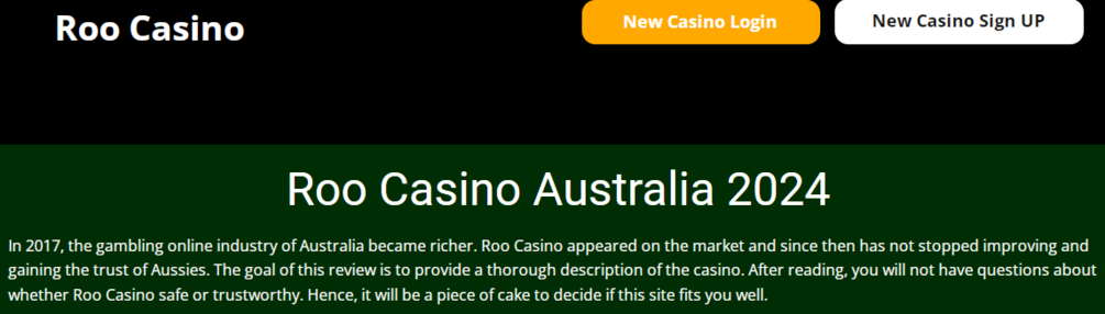 Top Roo Casinoau Casino Slots to Try in Australia