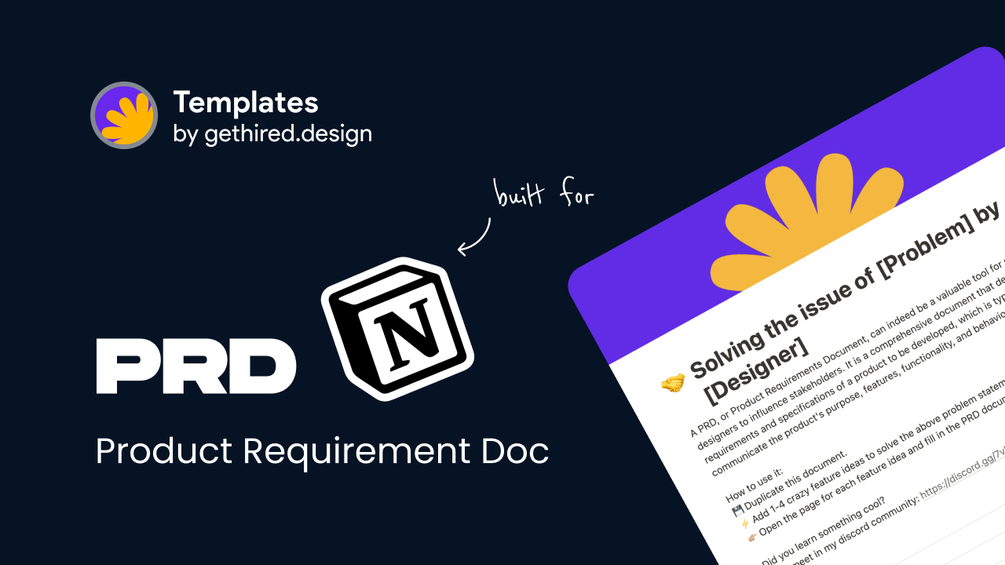 The Ultimate Notion PRD Template for Product Designers: Secret weapon