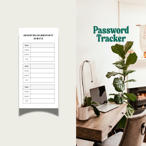 Password Tracker - Keep track of all your passwords