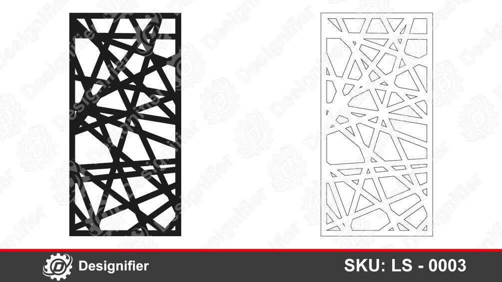 Laser cut panel LS0003 design for decorative applications, DXF file ...