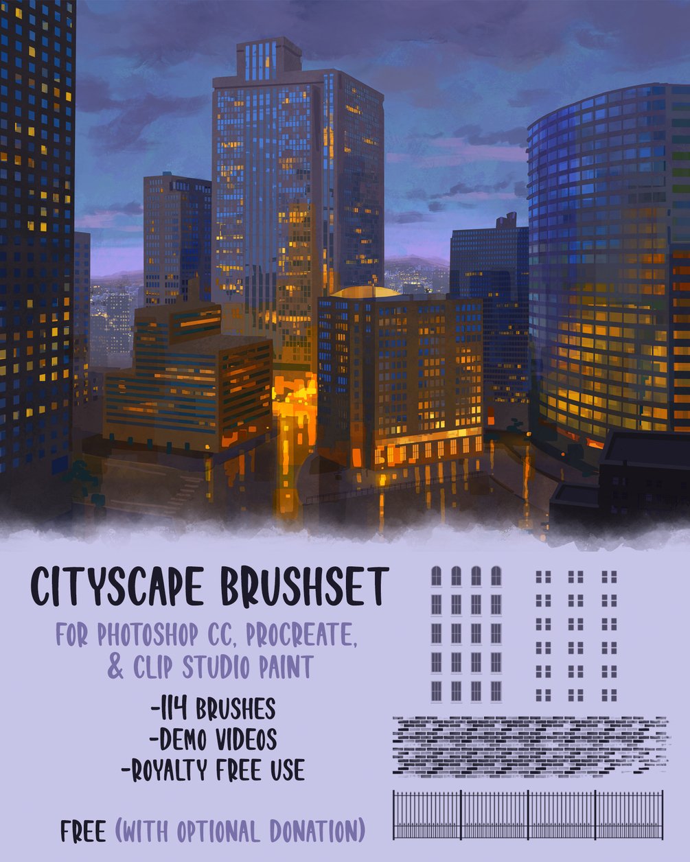 City Brushset (Photoshop CC, Procreate, CSP) by Devin Elle Kurtz