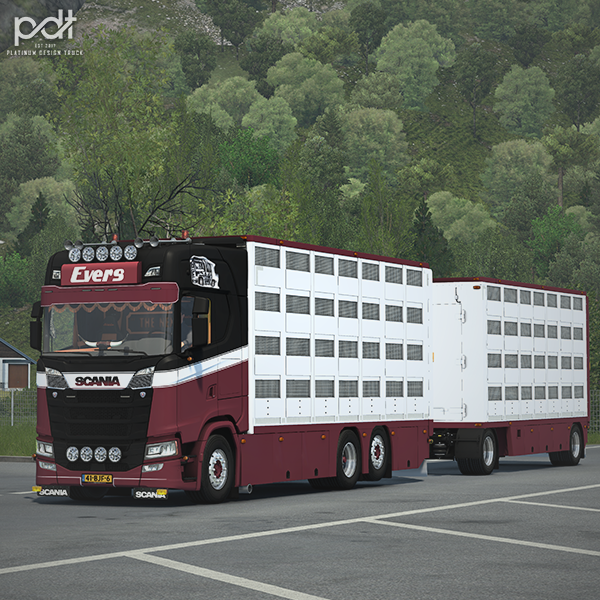 Scania S500 + Trailer "Evers Transport" by PlatinumDesignTruck