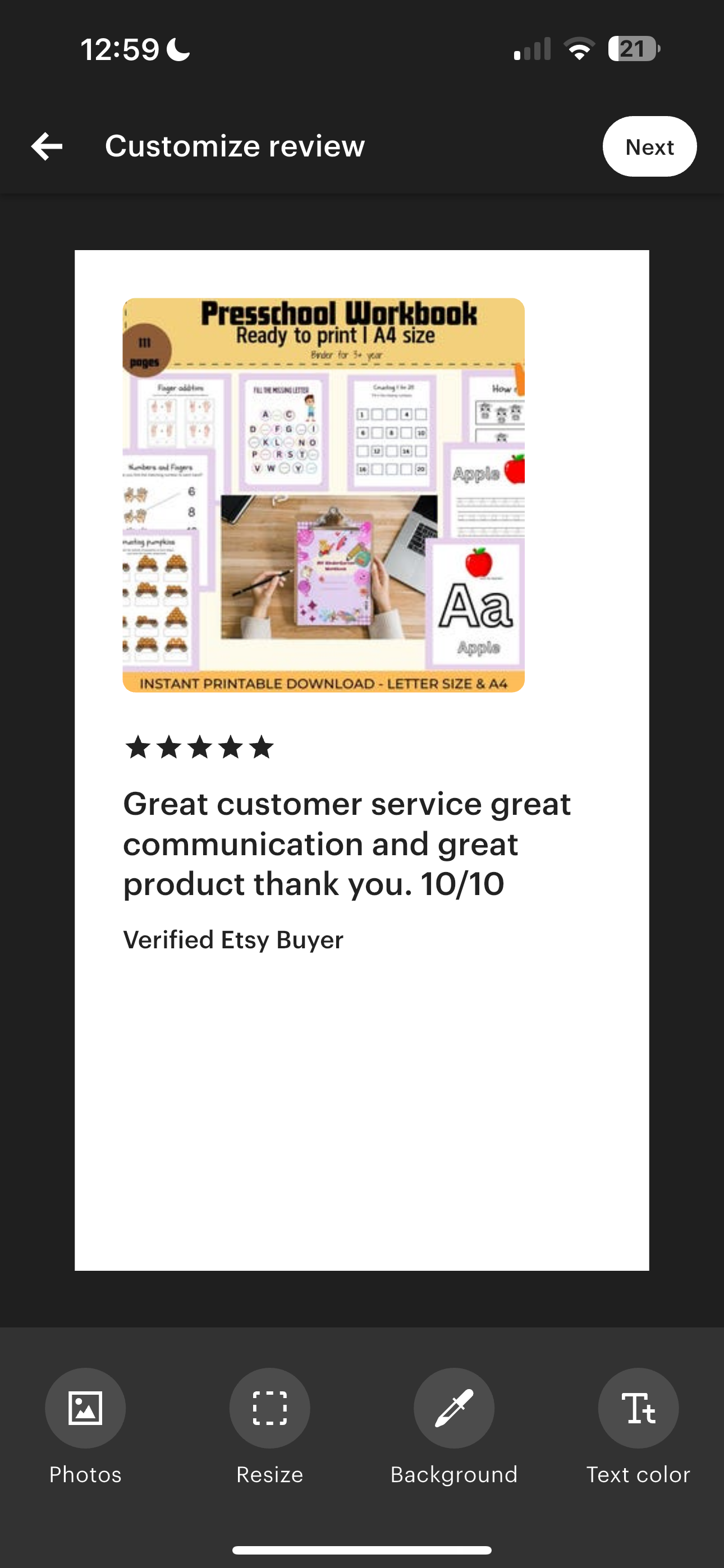 Parent testimonial