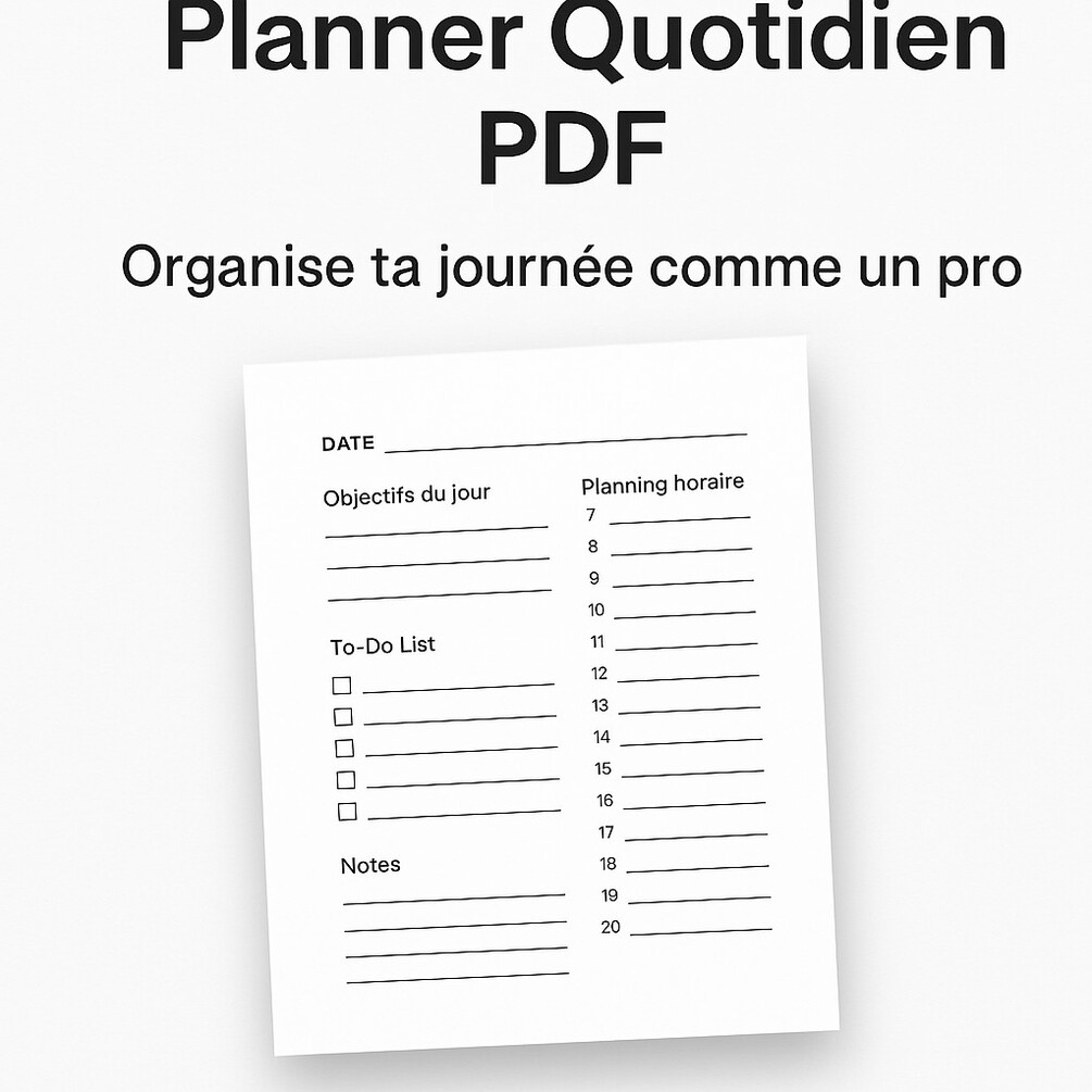 Daily planner pdf plan your day like a pro