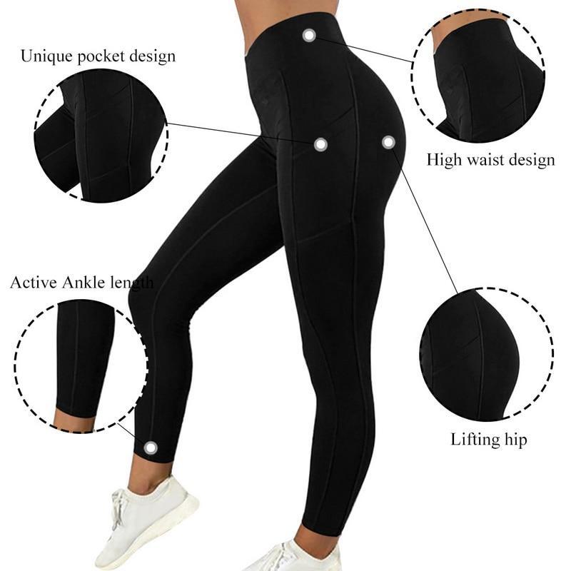 Buy Best Black Leggings with Pockets Online at USA Store Chrideo