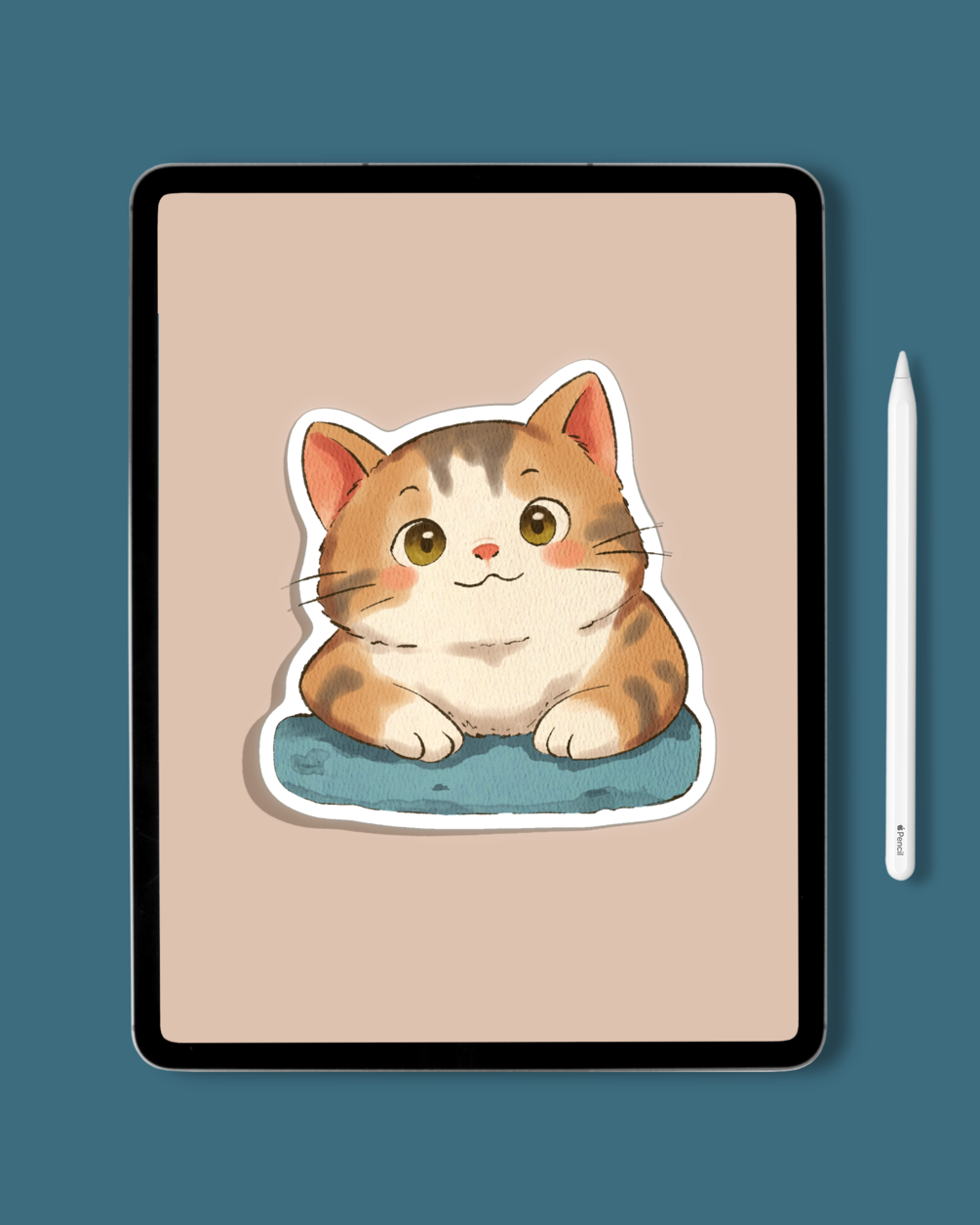 Cute Cat Sticker Tutorial Bundle 
