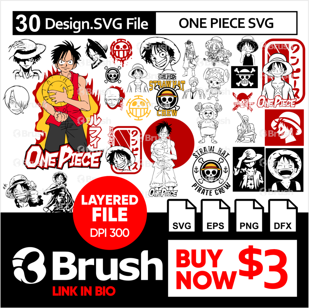 120 One Piece SVG, one piece png, one piece bundle, luffy svg, luffy p –  Drabundlesvg