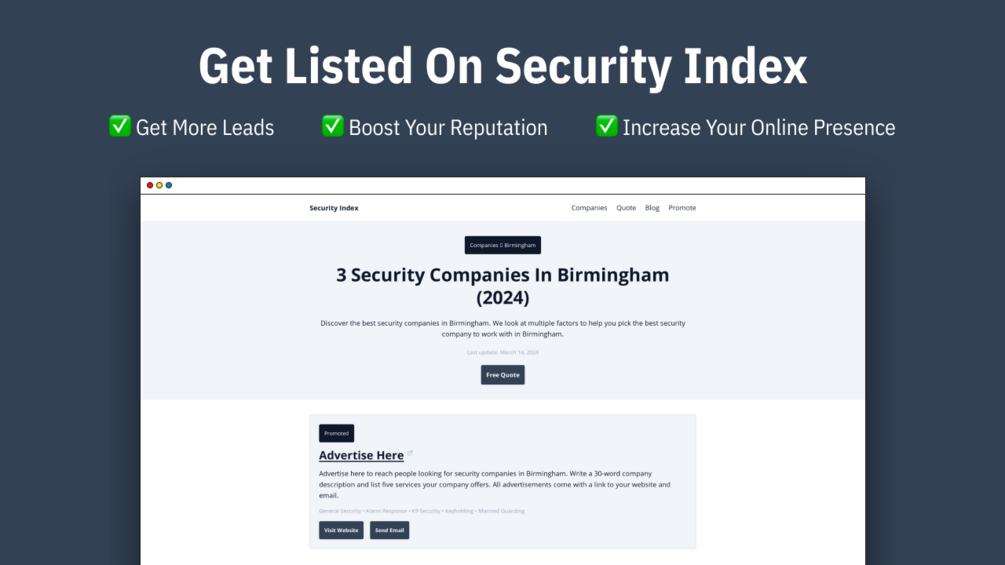 Security Index Promotion