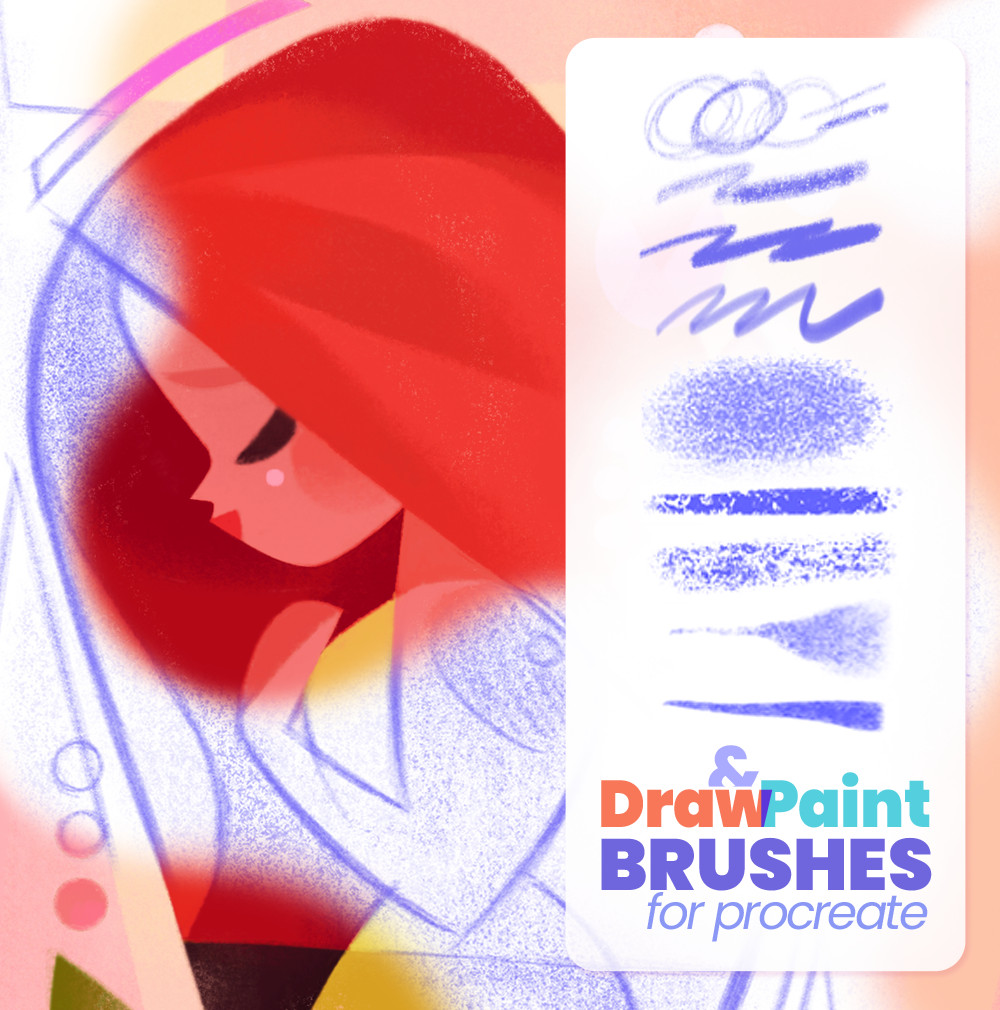 Draw and Paint Brushes for Procreate by Diana Mármol