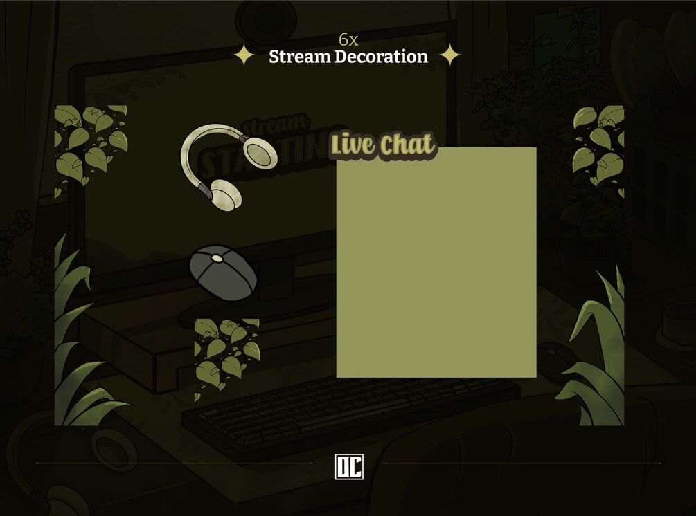 Cozy Room Animated Stream Overlay Pack 