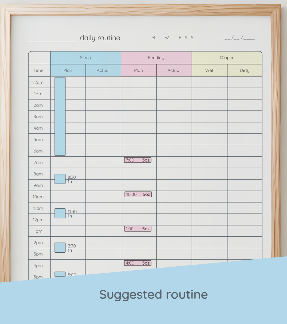 Printable Newborn Daily Tracker | Baby Schedule with Sleep, Feeding ...